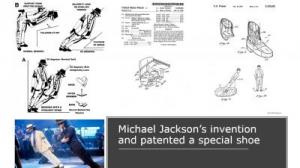 Michael Jackson’s invention and patented a special shoe Infographic